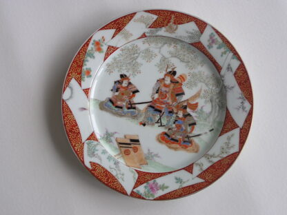 Koransha plate with samurai, 1880-1900