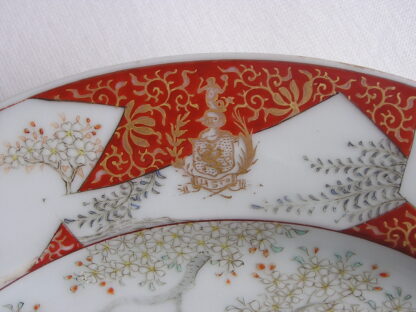 Koransha plate with samurai, 1880-1900 - Image 7