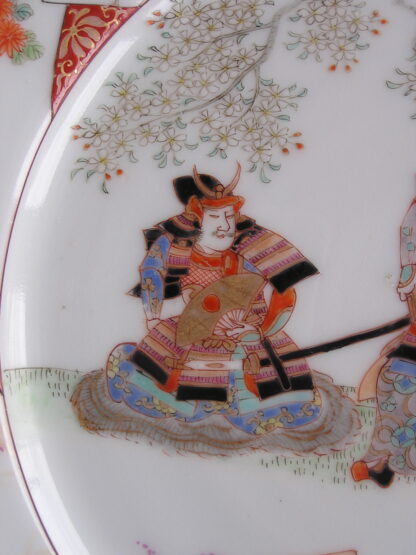 Koransha plate with samurai, 1880-1900 - Image 4