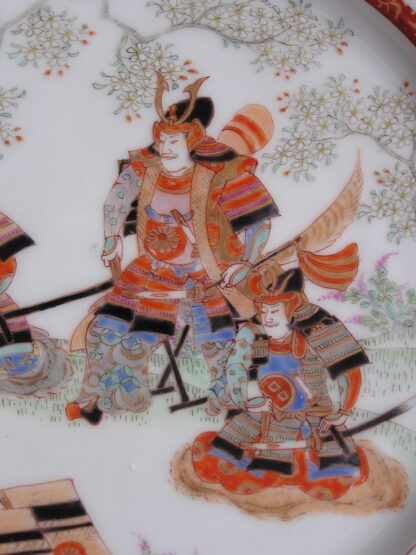 Koransha plate with samurai, 1880-1900 - Image 3