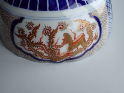 Fukagawa large bowl with dragon, phoenix and flowers - Image 13