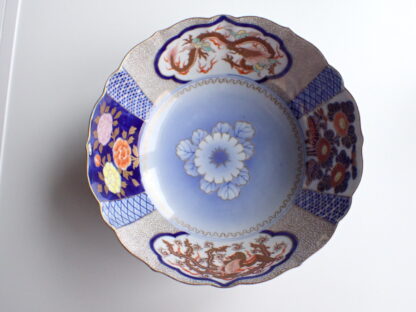 Fukagawa large bowl with dragon, phoenix and flowers - Image 3